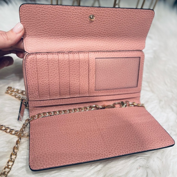 Gucci Pink Leather Interlocking G Continental Wallet Crossbody - Picture 14 of 16